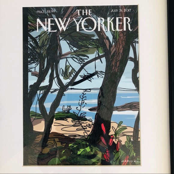 THE NEW YORKER • Private beach framed artwork - Picture 4 of 7